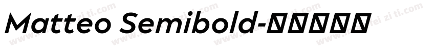 Matteo Semibold字体转换